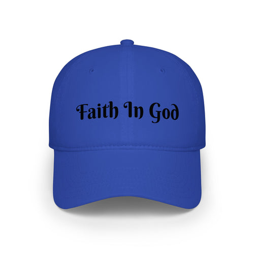 Faith In God Baseball Cap – Red Low Profile Christian Hat